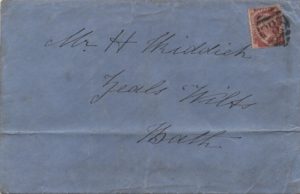 sg51 1½d rose-red (plate 3) on 1877 cover from Wincanton to Bath