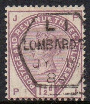QV sg188 1½d lilac with hexagonal Lombard St h/s