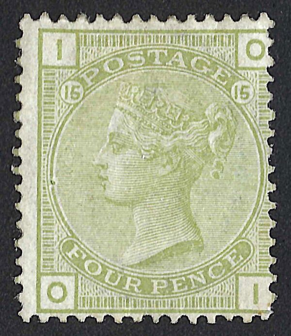 QV SG153 4d sage-green (O-I) plate 15 - fine mint example