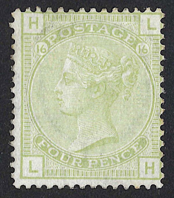 QV SG153 4d sage-green (L-H) plate 16 - fine mint example