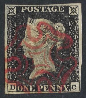 QV 1840 1d black (D-C) Plate 3