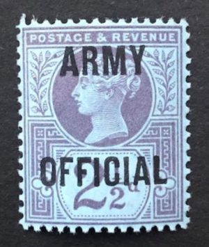 QV sg O44 2½d Army Official - unmounted mint