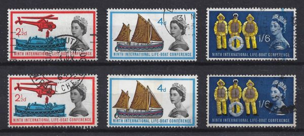 1963 Lifeboat Conference ordinary + phosphor sets - good used