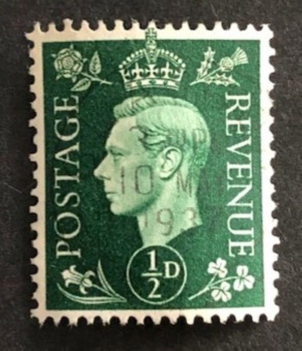 KGVI sg462 ½d green with First Day Issue 10th May 1937 cancel