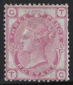 QV sg144 3d rose (T-G) plate 15 – mounted mint