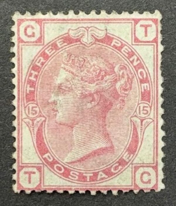 QV sg144 3d pale rose (T-G) plate 15 – mounted mint