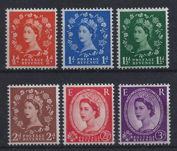 QEII 1957 Graphite-lined issue sg561-566 - unmounted mint