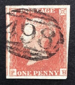 QV sg8 (BS76) 1d red (P-H) Plate 87