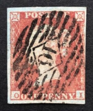 QV sg8 (BS77) 1d red (O-I) Plate 88