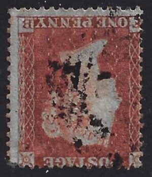 QV sg22wi (Wmk inverted) 1d red Spec C2(1) Plate R4