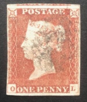 QV sg8 (BS55) 1d red (O-L) Plate 66