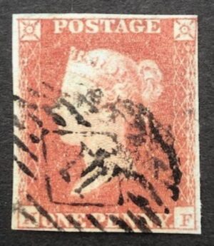 QV sg8 (BS91) 1d red (N-F) Plate 118