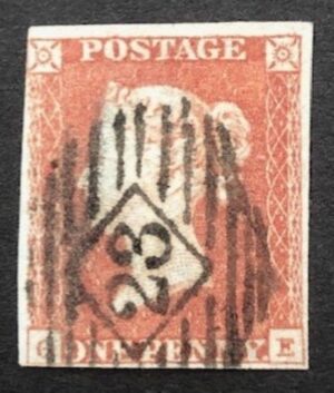 QV sg8 (BS91) 1d red (G-E) Plate 120