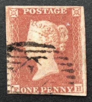 QV sg8 (BS91) 1d red (E-H) Plate 124