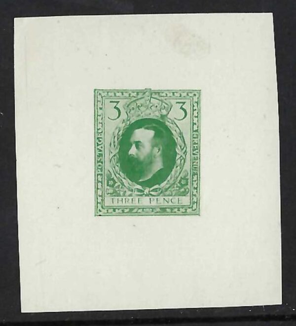 1910 Large fornat Hentschel half tone essay 3d green on white unwatermarked paper