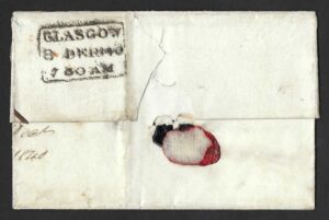 QV 1d Penny Black (B-C) plate 3 on 1840 cover