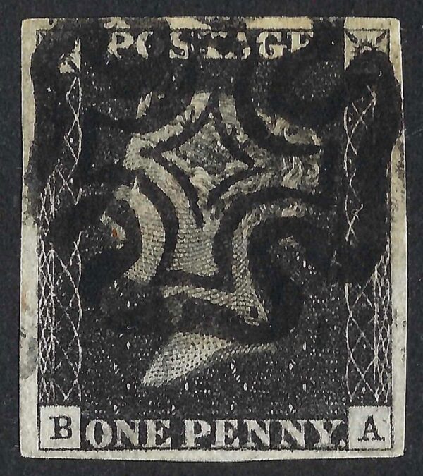 QV 1840 1d black (B-A) Plate 1b
