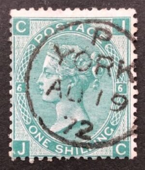 QV sg117 1s green (J-C) plate 6 with fine York cds
