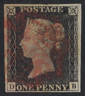 QV 1840 1d black (D-B) Plate 2