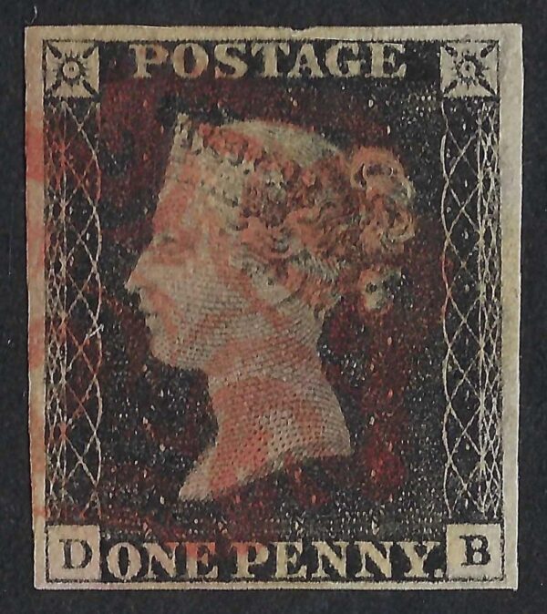 QV 1840 1d black (D-B) Plate 2
