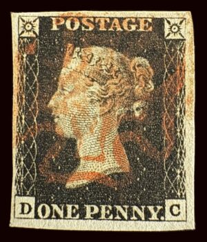 QV 1840 1d black (D-C) Plate 6