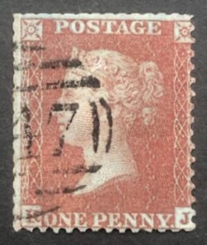 QV C3(1) sg24/5 1d red (R-J) plate 18 with certificate