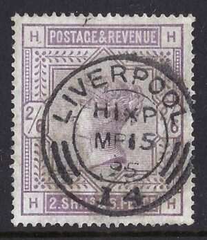 QV sg178 2s6d lilac with fine 1895 Liverpool cds