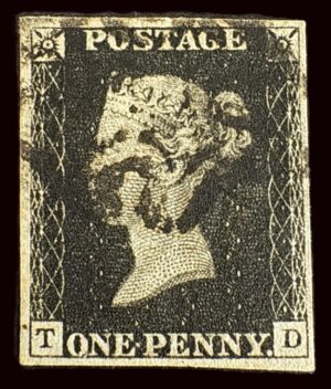 QV 1840 1d black (T-D) Plate 9