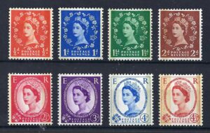 QEII sg599-609 1959 Phosphor-Graphite issue - mounted mint