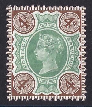 QV sg205 K33(1) 4d green & purple-brown – lightly mounted mint