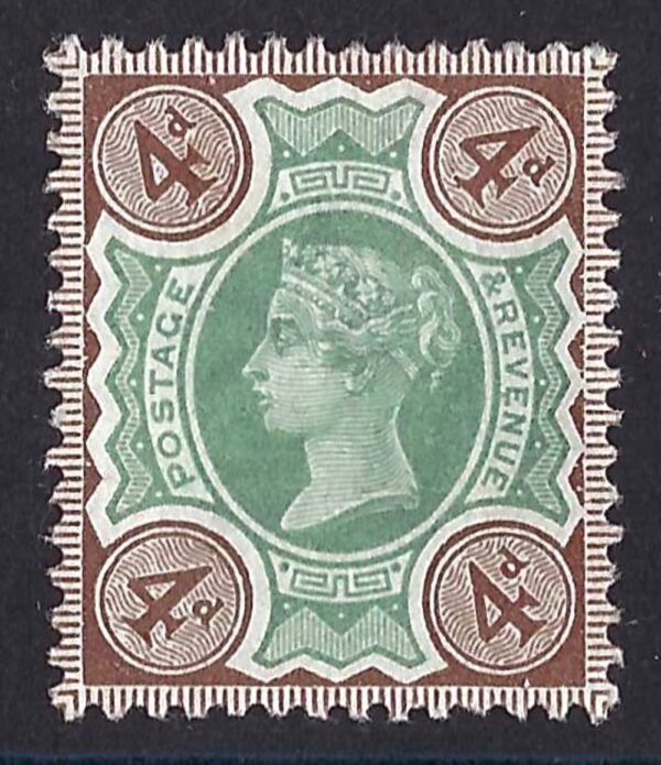 QV sg205 K33(1) 4d green & purple-brown – lightly mounted mint