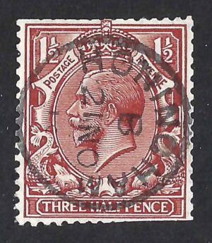 KGV sg363 1½d chocolate-brown with fine Honingham cds