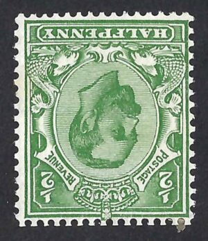 KGV sg335wi ½d green (wmk inverted) mounted mint