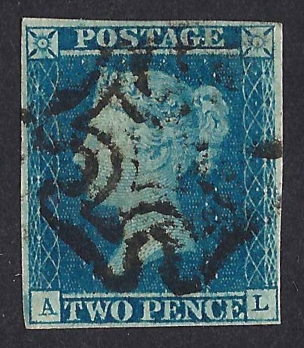 QV sg14e 2d blue (A-L) plate 3 - fine used