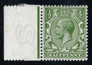 KGV ½d Olive-green Spec N14(12) mint with cert