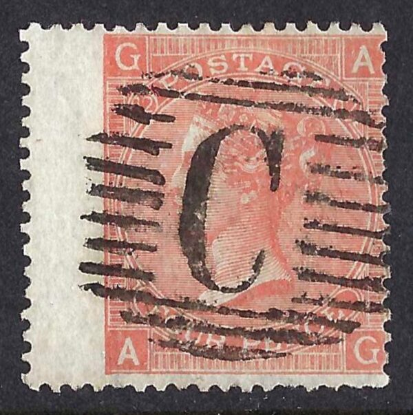 QV sg94 4d vermilion (A-G) Plate 12 Spec Z92 used in Constantinople