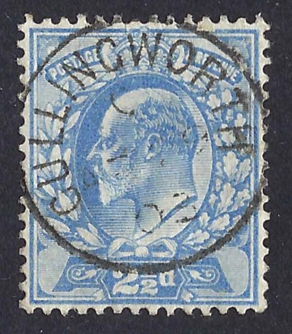 KEVII sg231 2½d pale ultramarine - fine used 1903 Cullingworth cds