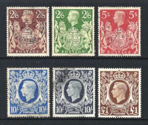 KGVI sg476-478c - fine used set