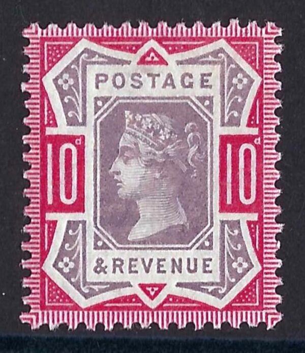 QV sg210 K39(1) 10d dull purple & carmine – lightly mounted mint