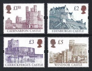 QEII 1997 sg1993-96 re-engraved Castles – unmounted mint