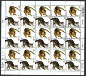 Cats (2022) sheet of 25x £2.55 (Face value £63.75)