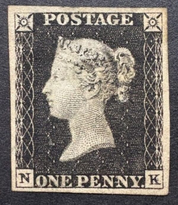 QV 1840 1d black (N-K) Plate 4 - a decent mint example