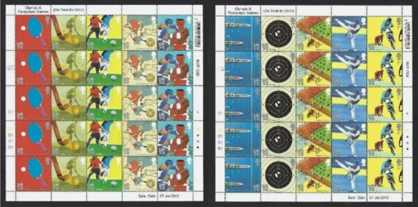 2010 Olympic & Paralympic Games - 2 complete sheets - unmounted mint