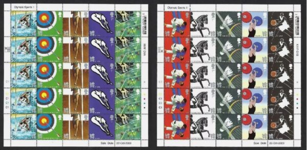 2009 Olympic & Paralympic Games - 2 complete sheets - unmounted mint