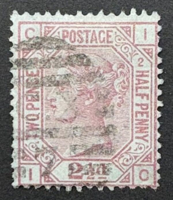 QV sg138 2½d rosy mauve (I-C) Plate 2 on blued paper