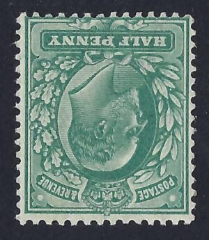 KEVII sg215wi ½d dull blue-green (wmk inverted) - unmounted mint