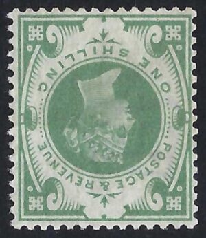 QV sg211wi 1s dull green (wmk inverted) - unmounted mint