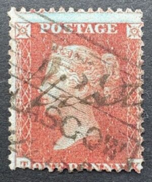 QV 1d red-brown Spec C7 Plate 25 – fine used with certificate