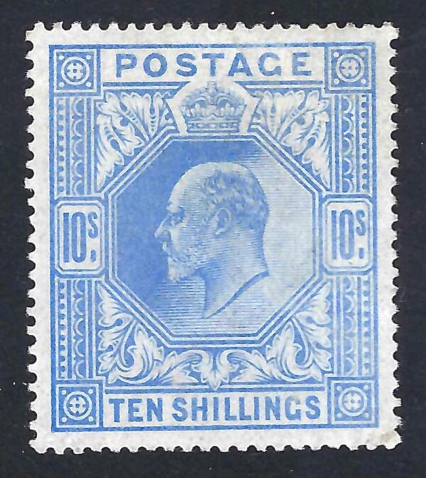 KEVII sg265 10/- ultramarine - unmounted mint