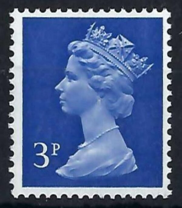 QEII SG X855y 3p ultramarine (Phosphor omitted) - unmounted mint